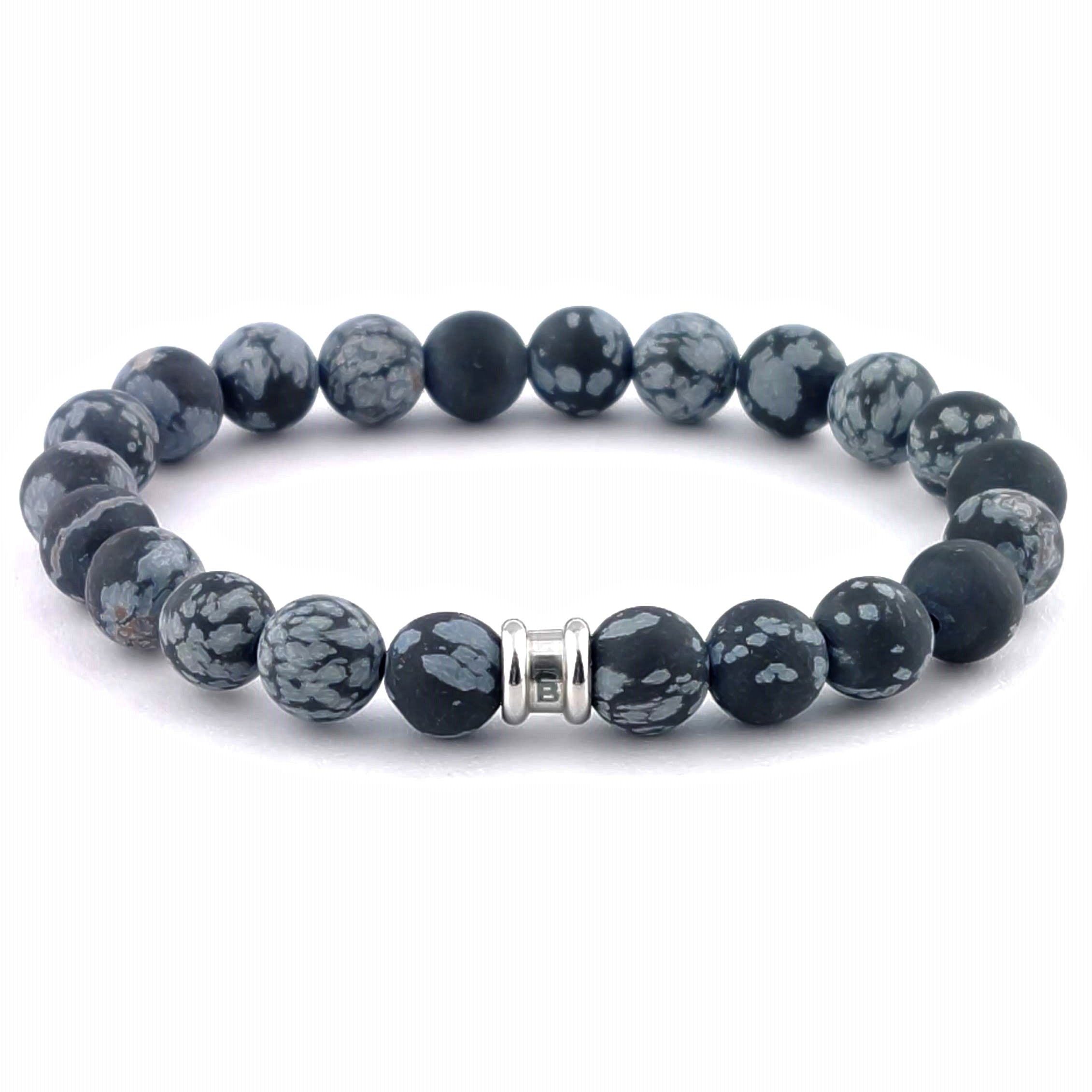 Stones Basic Snowflake 8mm Grounding Matte Stone Bracelet SBB 003 stones-basic-snowflake-8mm-grounding-matte-stone-bracelet-sbb-003