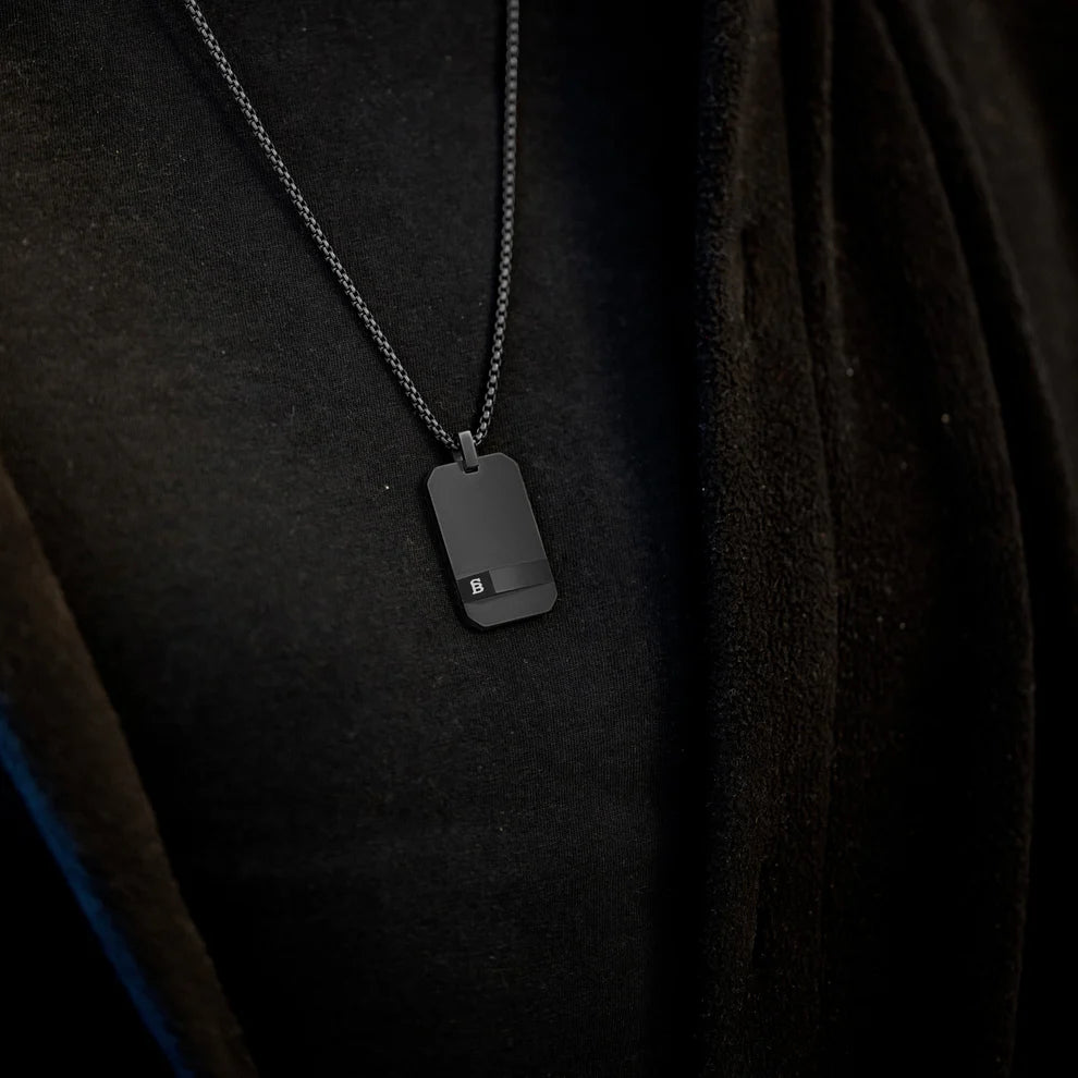 Dogtag - Black - Adjustable Necklace - DOG02