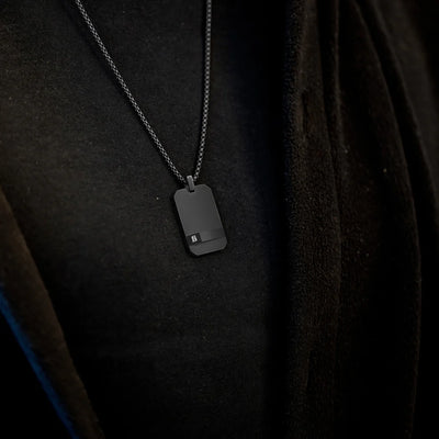 Dogtag - Black - Adjustable Necklace - DOG02