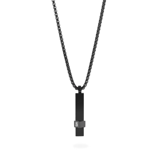 Elemental Bar - Black - Adjustable Necklace - ELE02