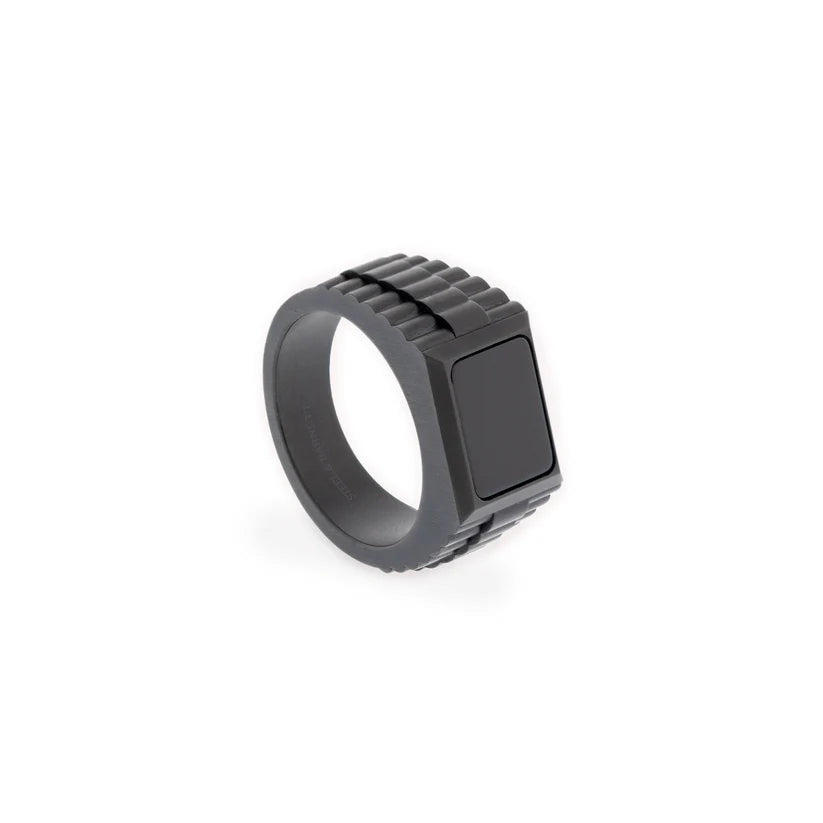 Hudson - Black/Black Onyx - Gemstone Ring - HUD02