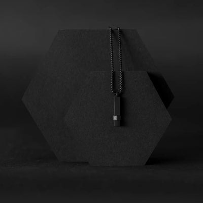 Elemental Bar - Black - Adjustable Necklace - ELE02