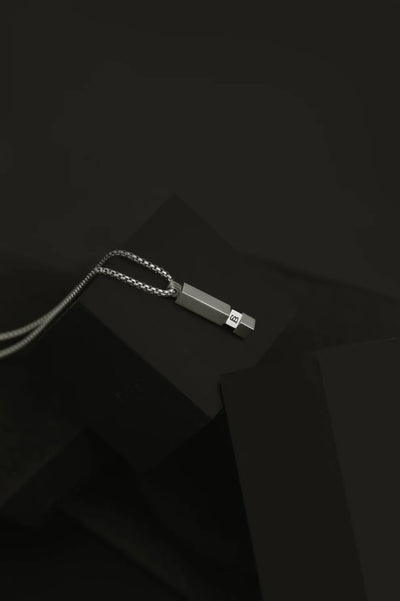 Elemental Bar - Silver - Adjustable Necklace - ELE01