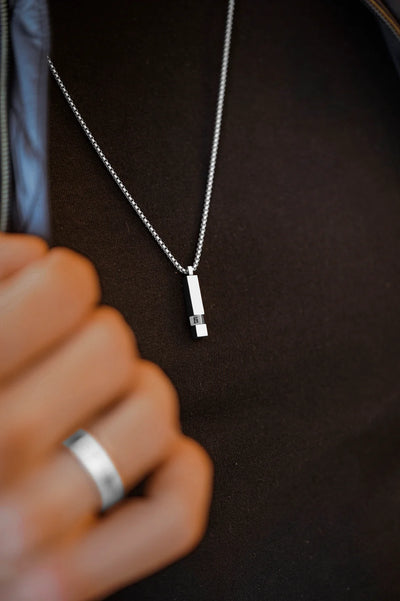 Elemental Bar - Silver - Adjustable Necklace - ELE01